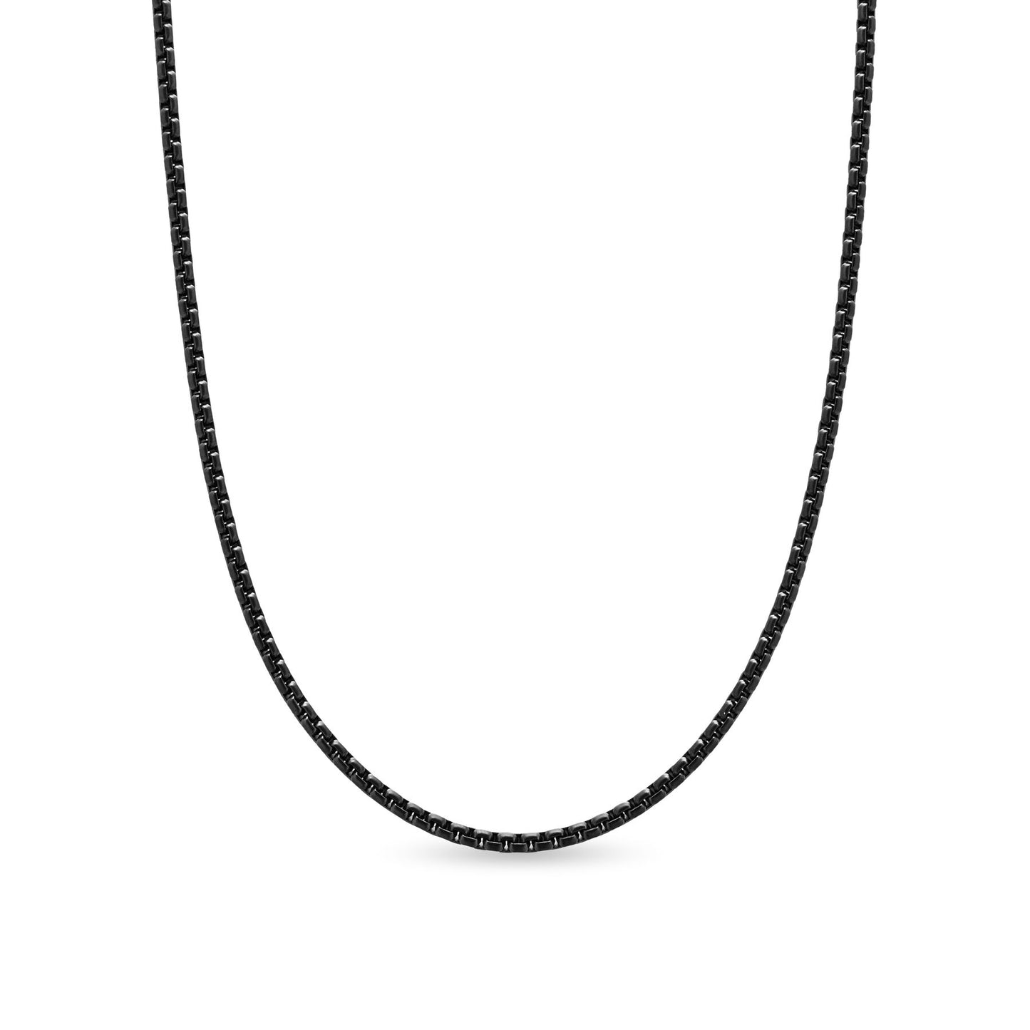 Small Box Chain Necklace in Stainless Steel, 2.7mm