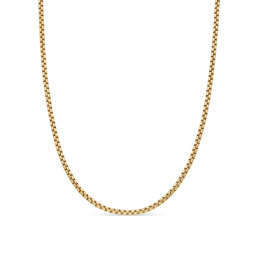 Small Box Chain in 18K Gold, 2.7mm