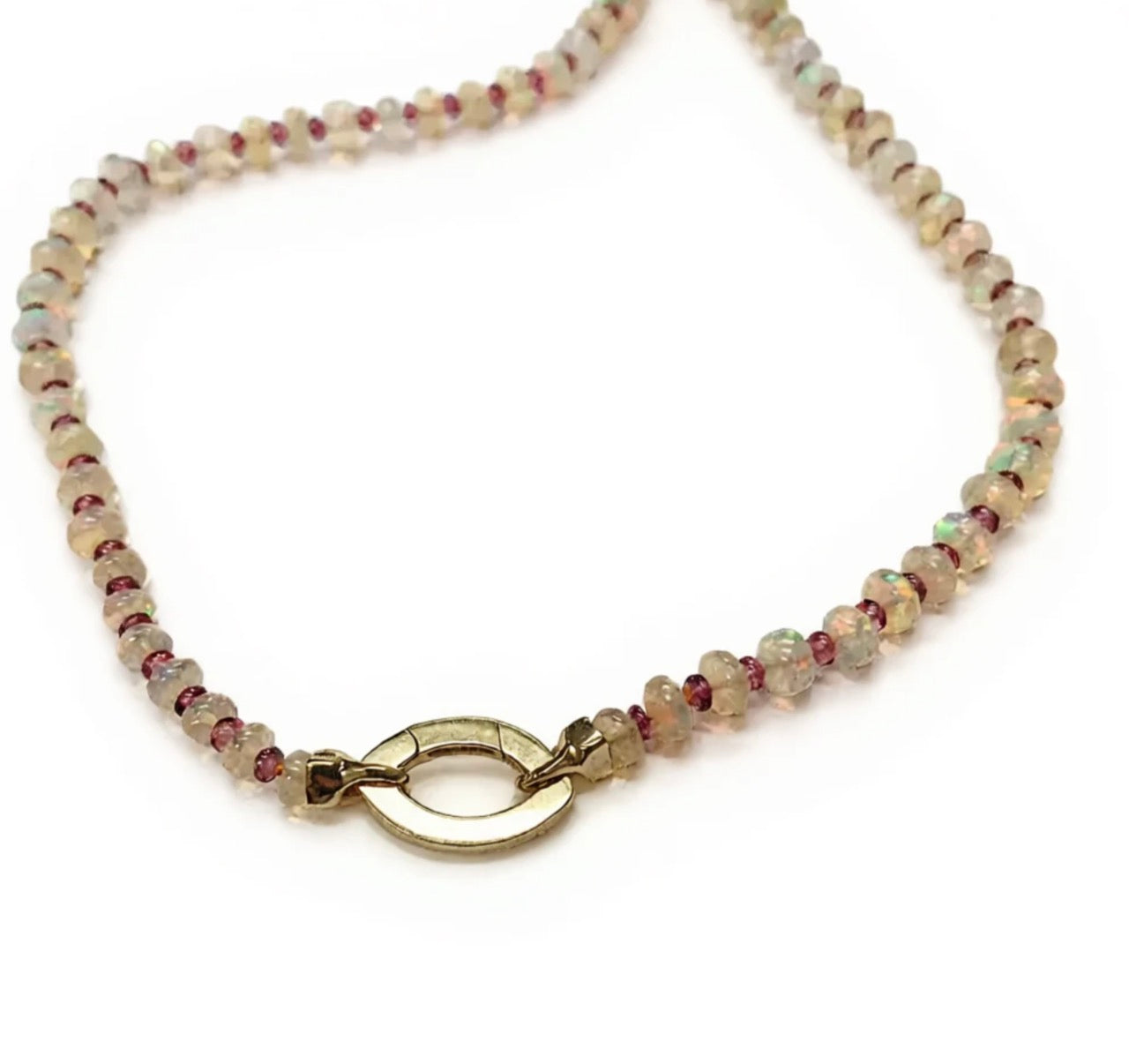 Beyond Opal & Rubellite Beaded Necklace