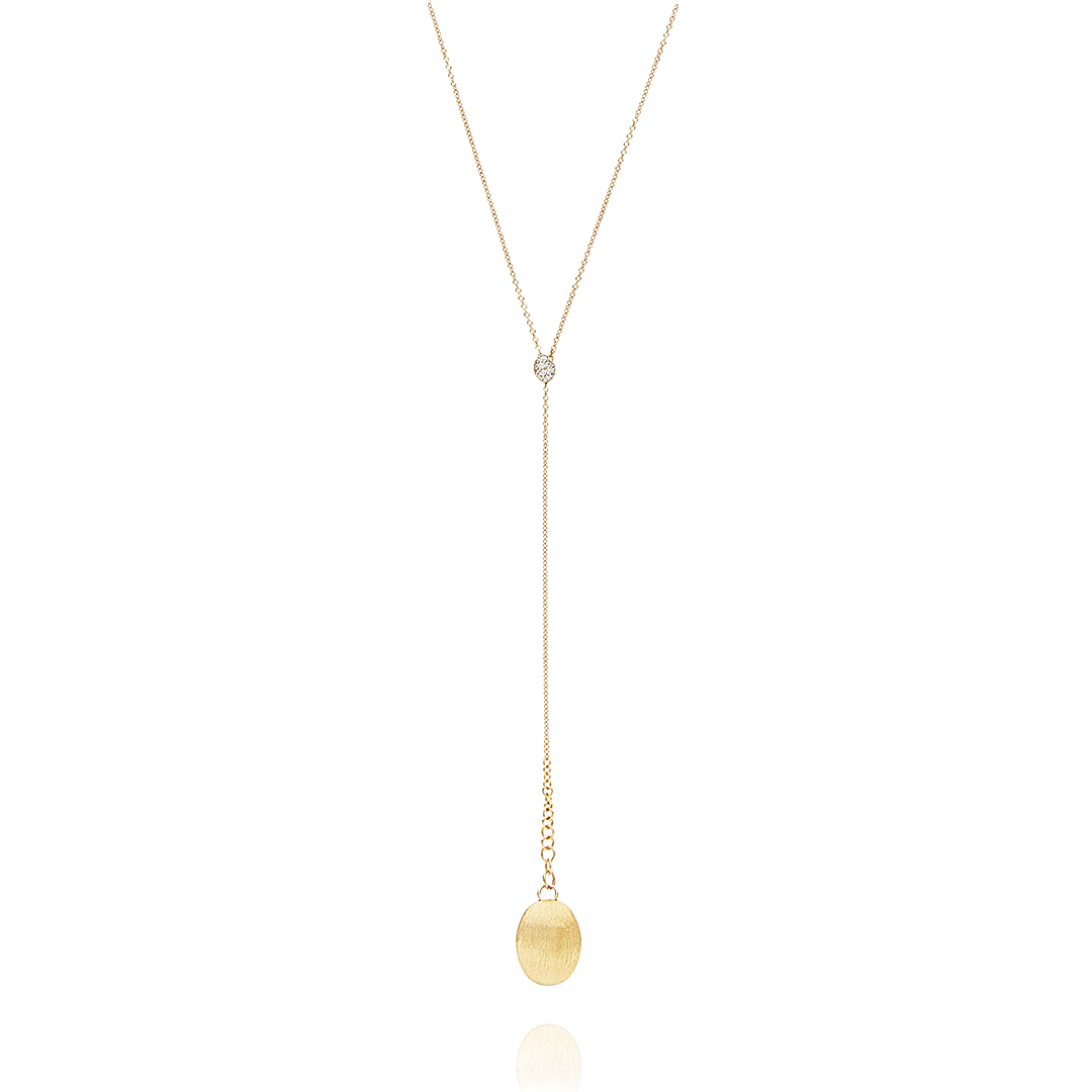 'Dancing In The Rain' Lariat Necklace with Diamonds