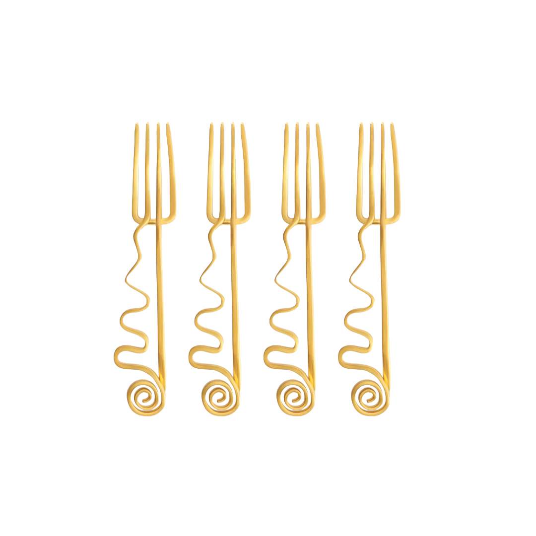 L'Objet Spriale Cocktail Fork Set