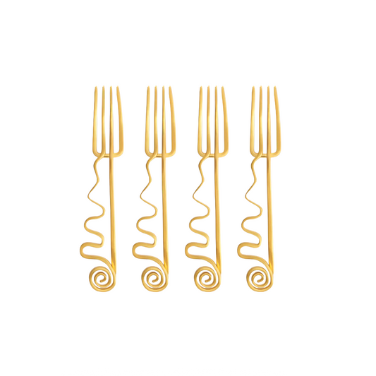 L'Objet Spriale Cocktail Fork Set