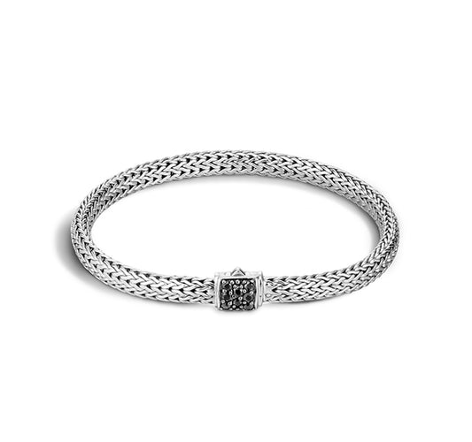 Classic Chain Bracelet with Black Sapphires