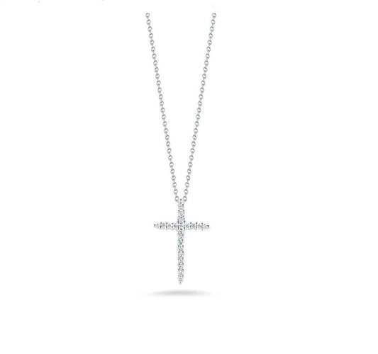 Thin Diamond Cross Pendant