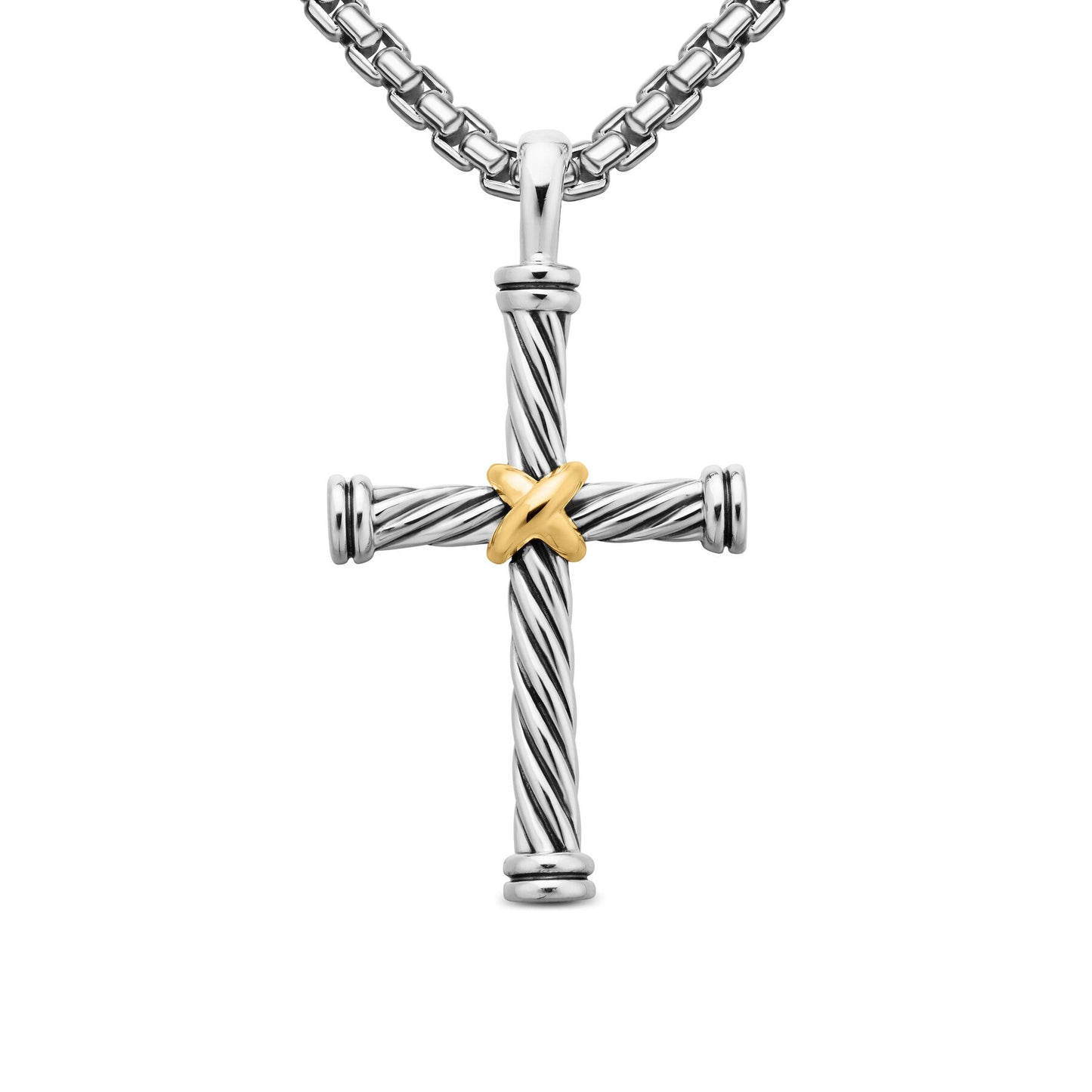 Cable Cross with 18K Gold