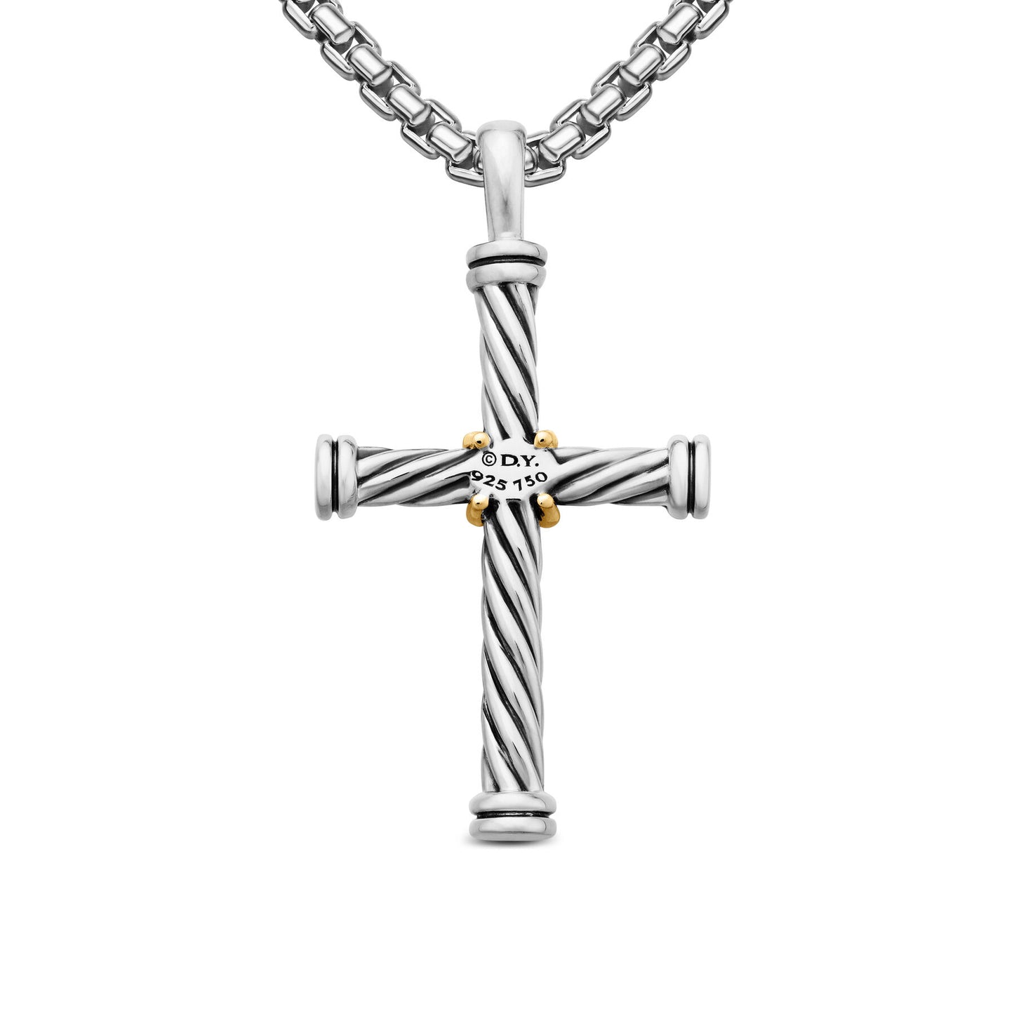 Cable Cross with 18K Gold