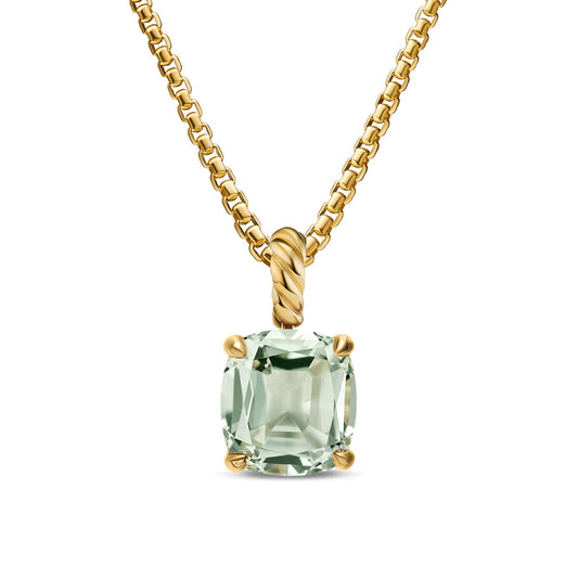 Marbella? Pendant in 18K Yellow Gold with Prasiolite, 12mm