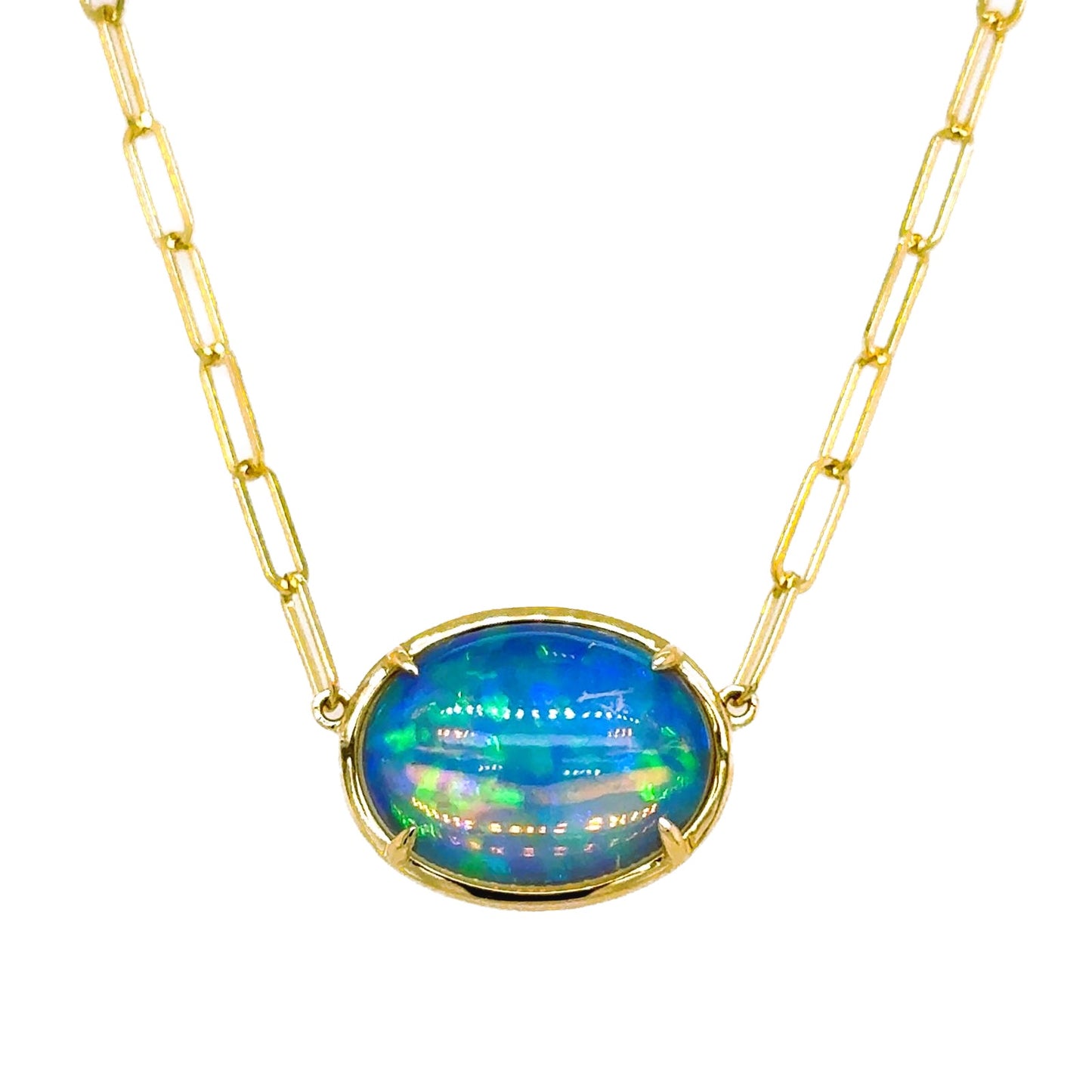 Opal Necklace in Gold Frame