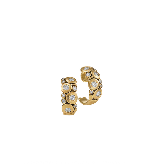 18k Gold Diamond Candy Earrings