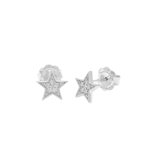 Pave Diamond Star Studs