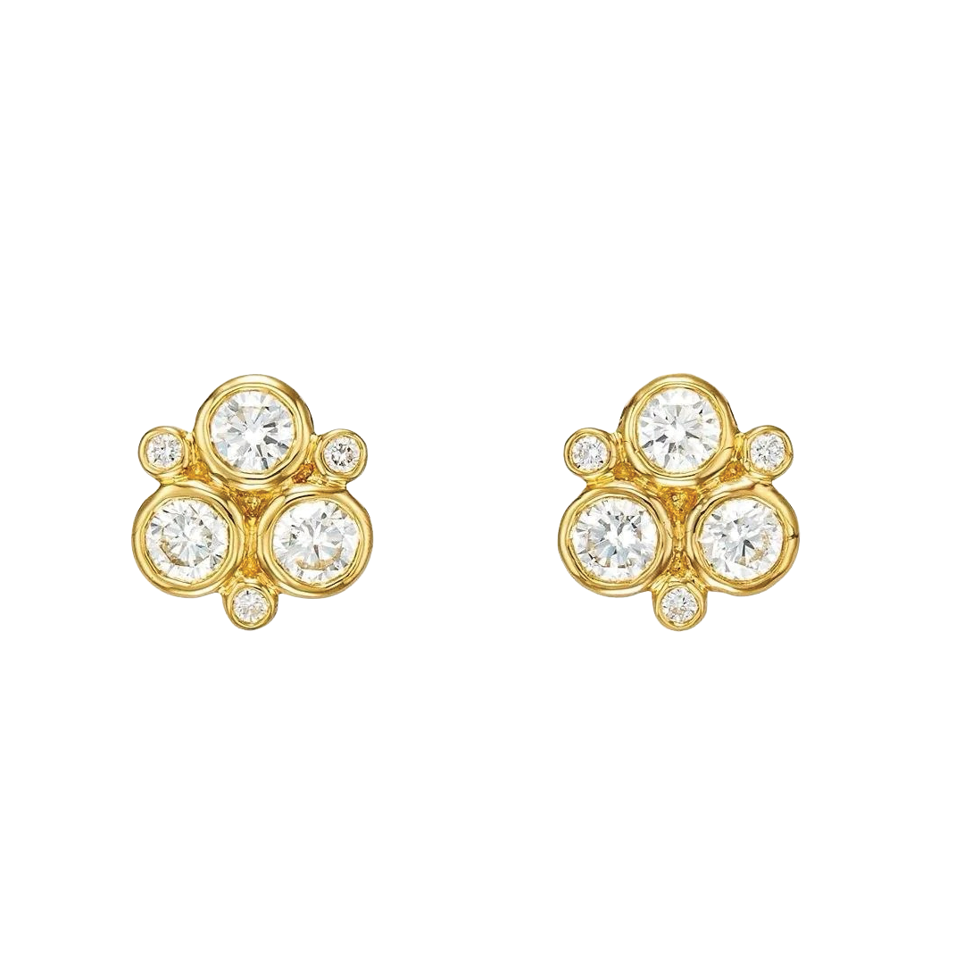 Medium Classic Diamond Trio Earrings