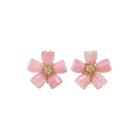 Flower Earrings with Mother of Pearl