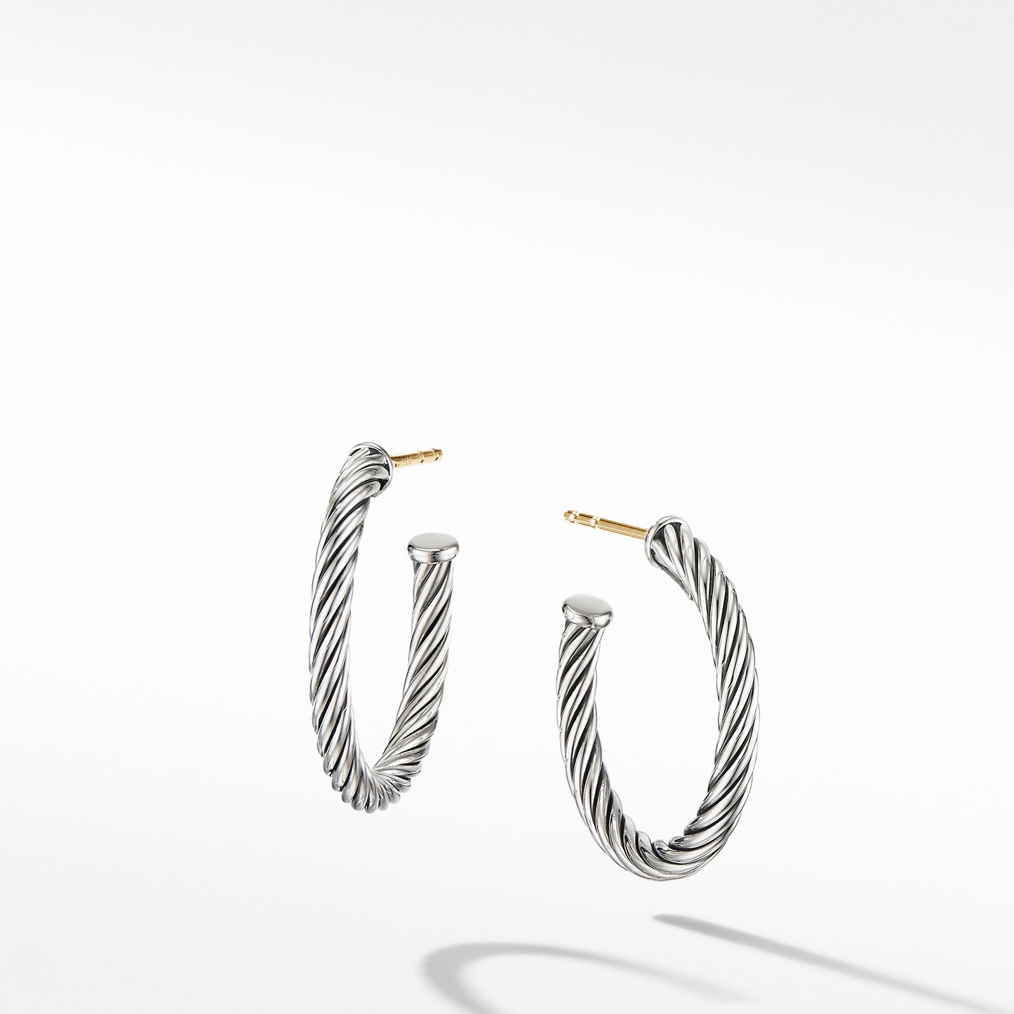 Small Cable Hoop Earrings