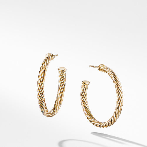 Cablespira Hoop Earrings in 18K Yellow Gold
