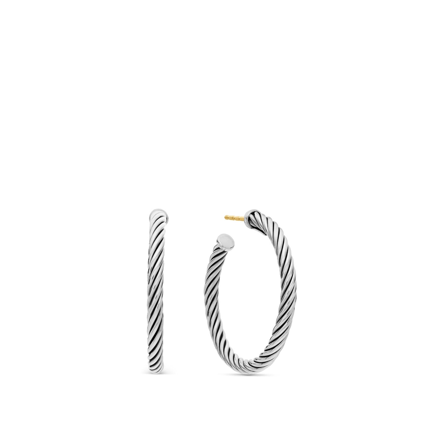 Cable Hoop Earrings