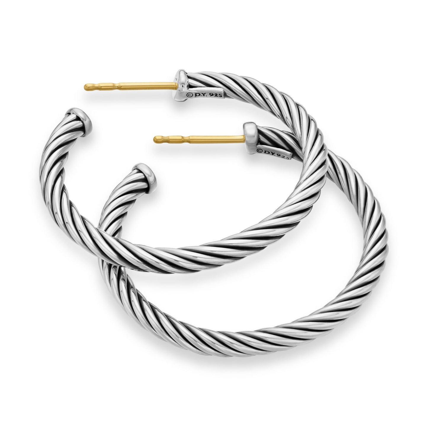 Cable Hoop Earrings
