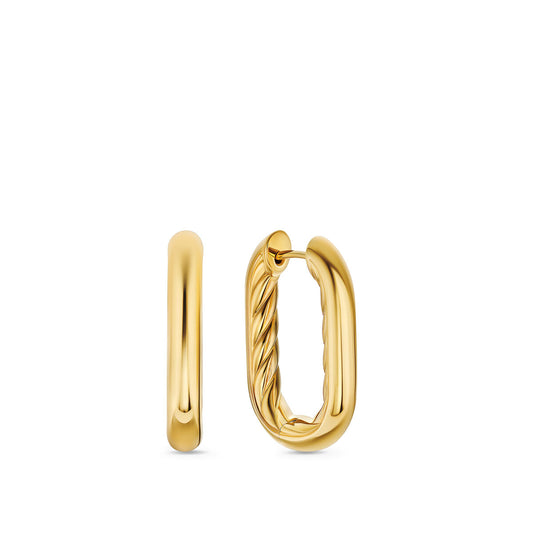 DY Madison® Smooth Hoop Earrings in 18K Gold, 24.3mm