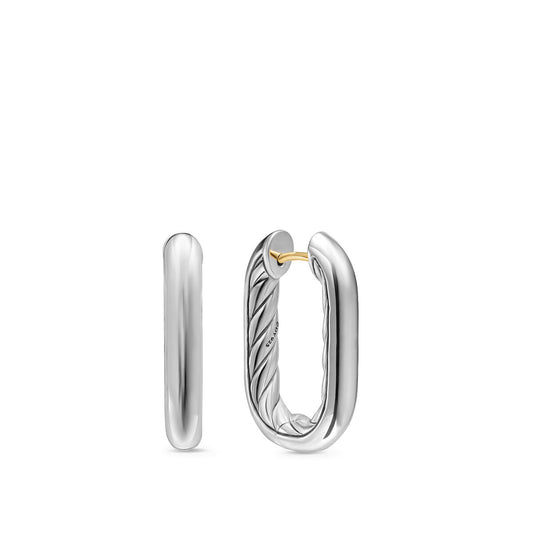DY Madison® Smooth Hoop Earrings in Sterling Silver, 24.3mm