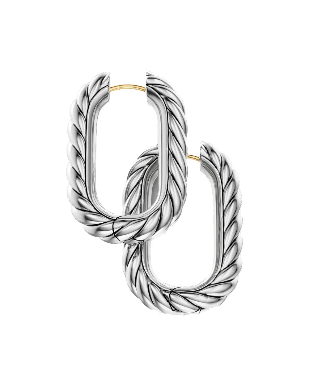 DY Madison® Cable Hoop Earrings in Sterling Silver, 24.3mm