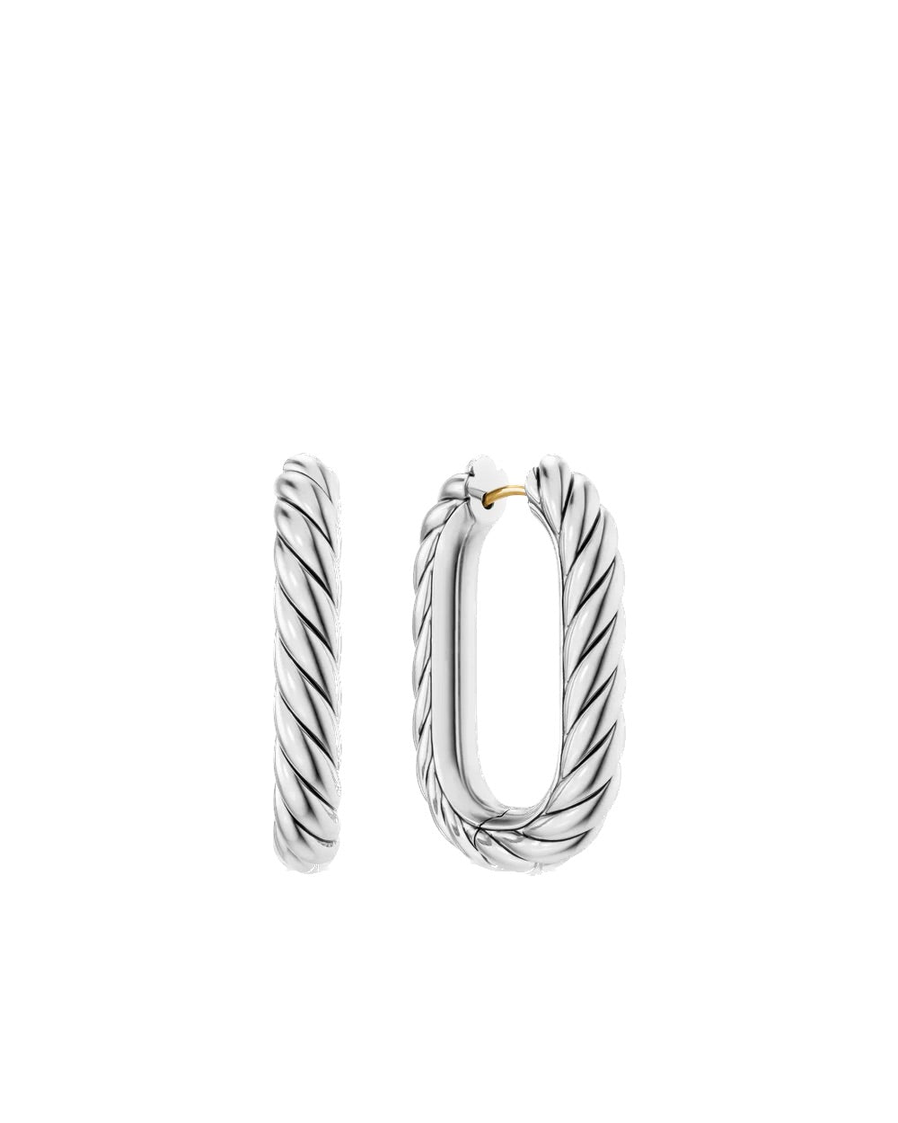 DY Madison® Cable Hoop Earrings in Sterling Silver, 24.3mm