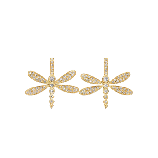 Dragonfly Earrings with Diamonds