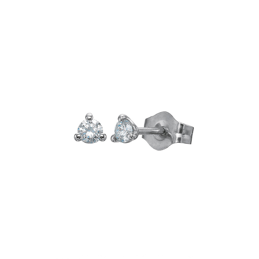 3-Prong Diamond Stud Earrings, 0.10ctw