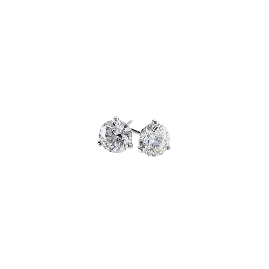 3-Prong Diamond Stud Earrings, 1.25ctw