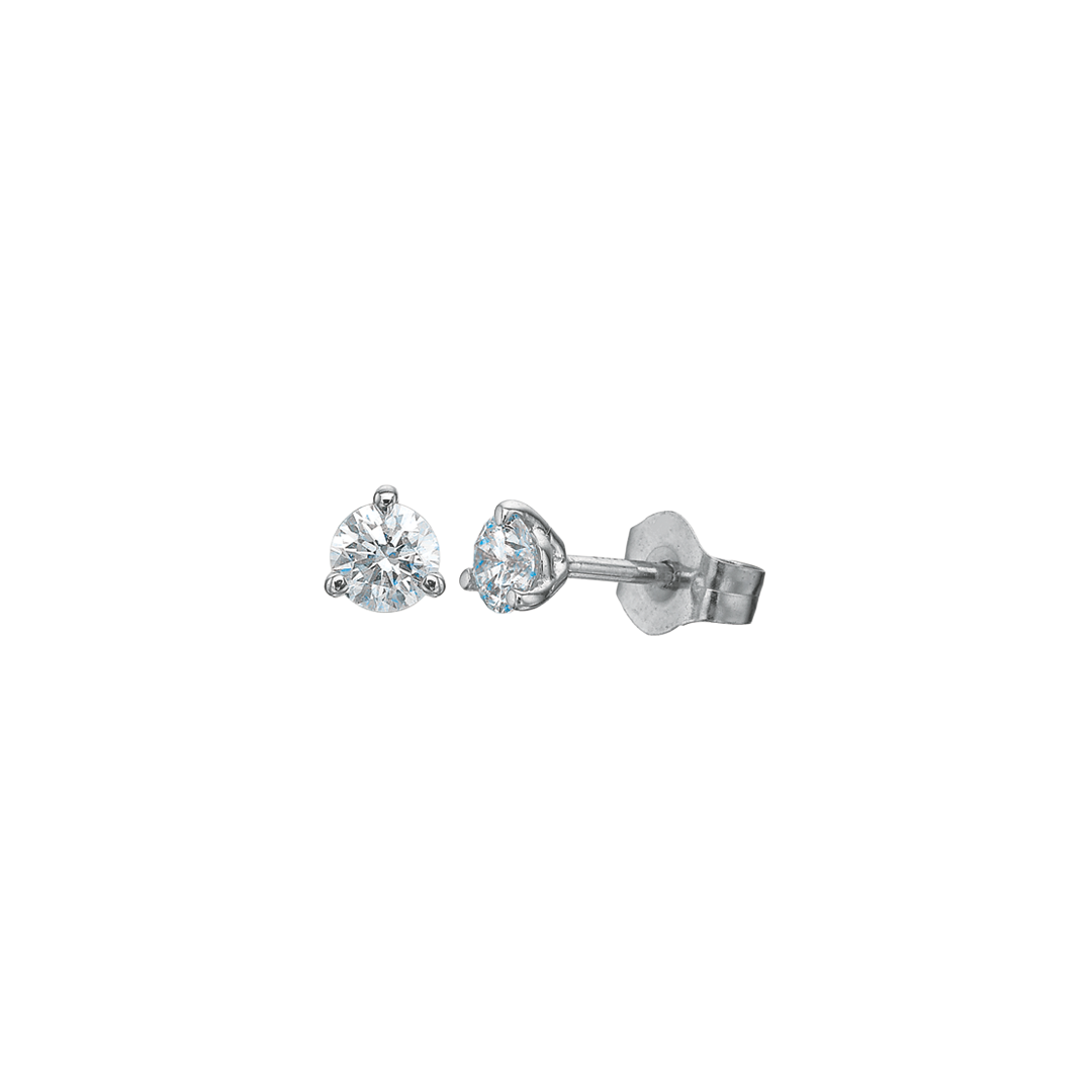 3-Prong Diamond Stud Earrings, 0.25ctw