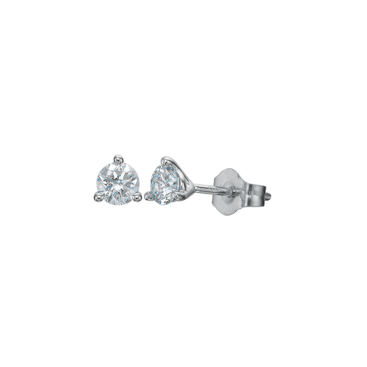 3-Prong Diamond Stud Earrings, 0.30ctw