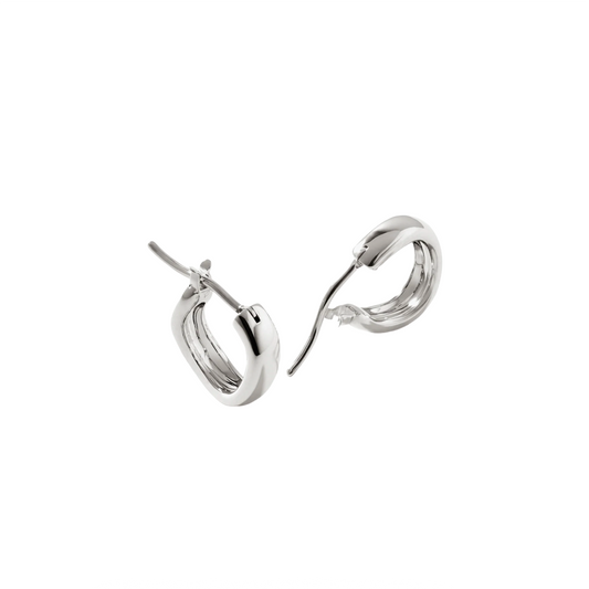 Sterling Silver Surf Hoop Earrings, Extra Small