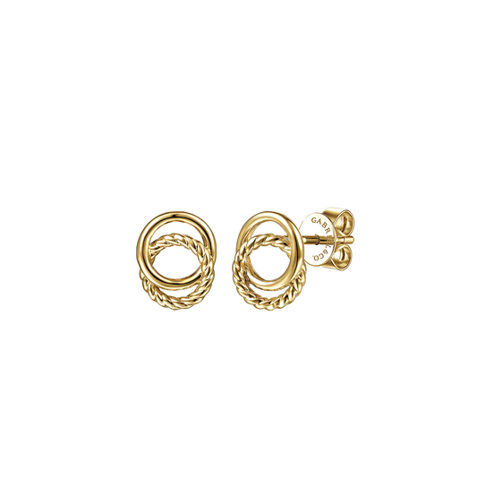 Twisted Rope Double Circle Earrings