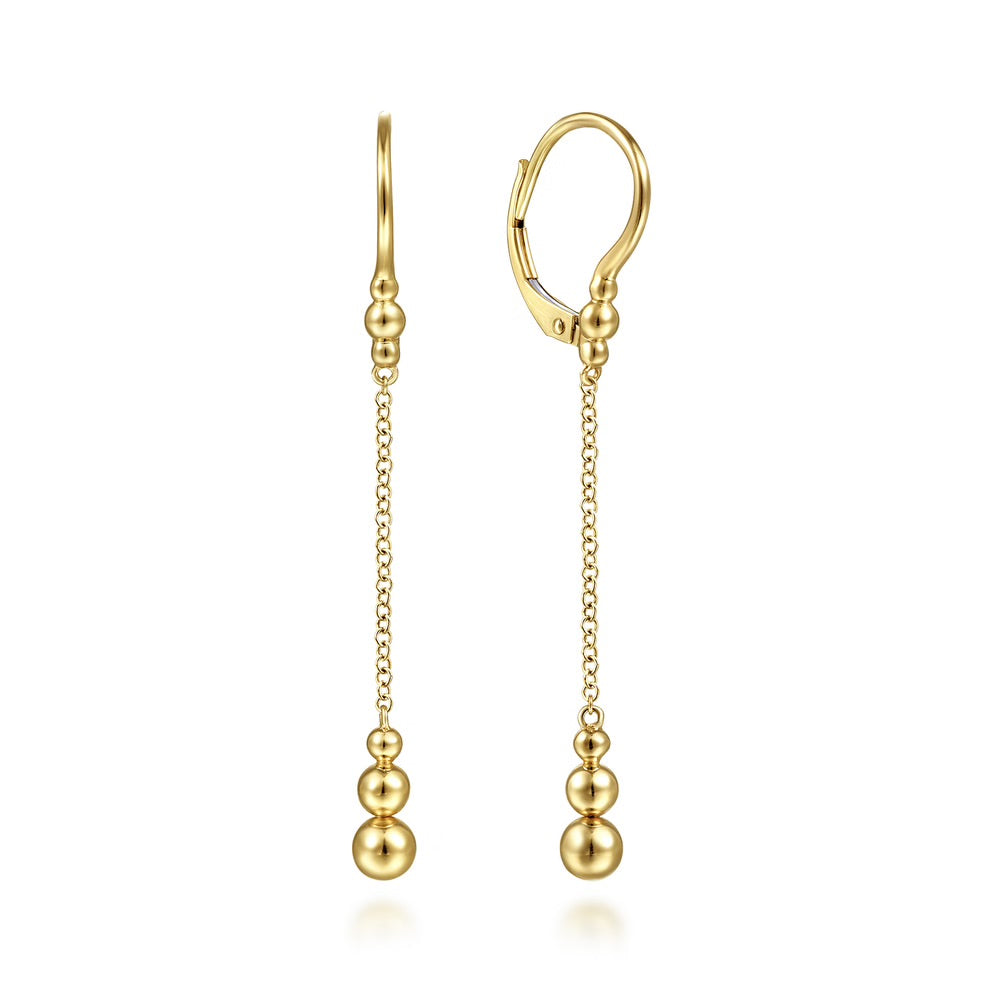 Bujukan Beaded Long Chain Drop Earrings