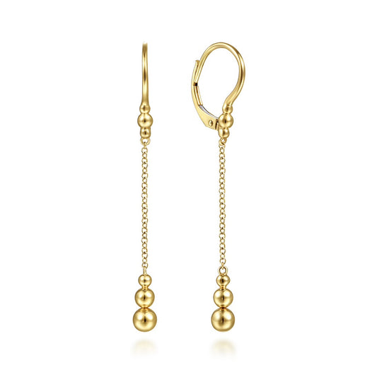 Bujukan Beaded Long Chain Drop Earrings
