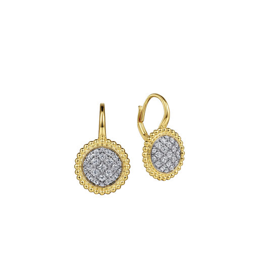 Diamond Cluster Drop Earrings