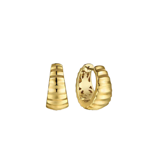 Diamond Cut Huggie Earrings