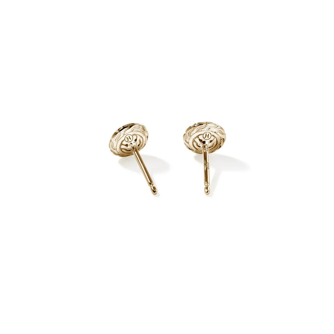 Essentials Gold 7mm Pave Diamond Stud Earrings