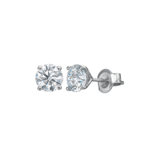 4-Prong Diamond Stud Earrings, 3.0ctw