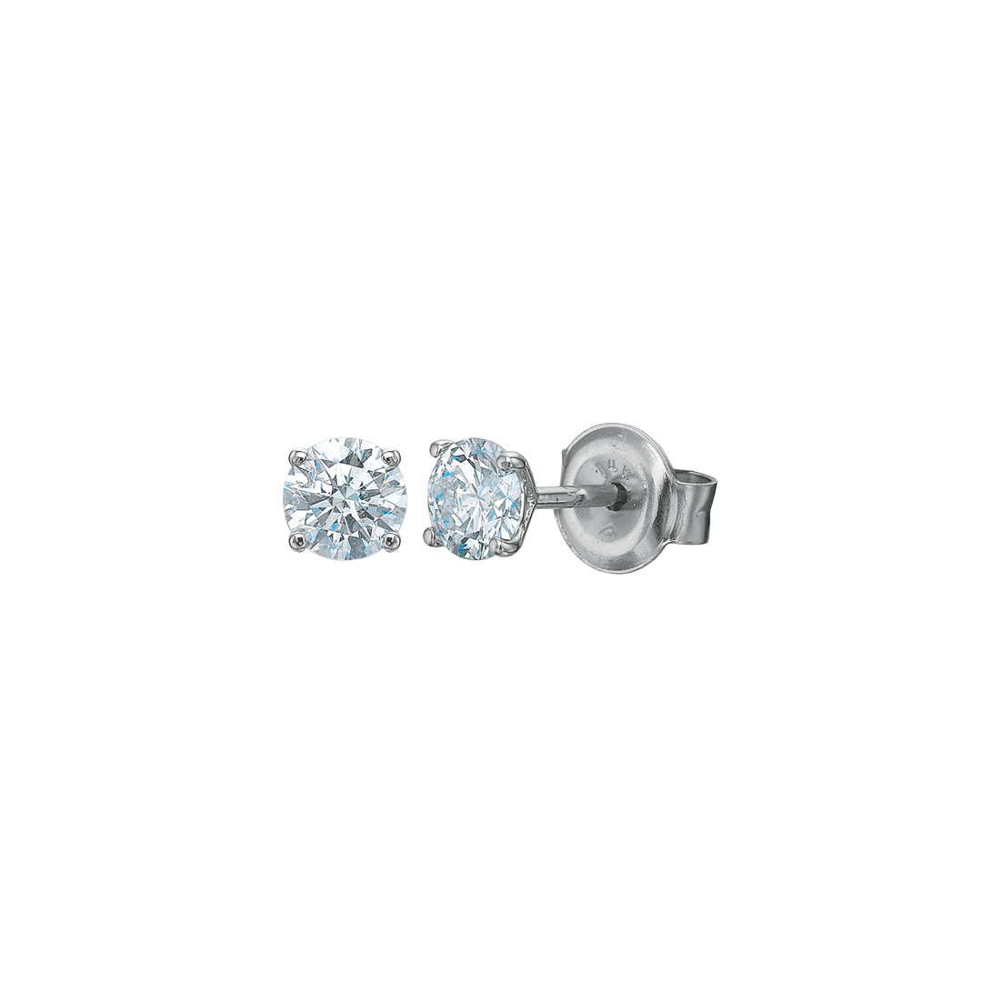 4-Prong Diamond Stud Earrings, 0.50ctw
