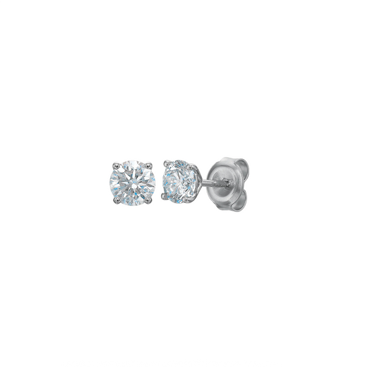 4-Prong Diamond Stud Earrings, 0.75ctw