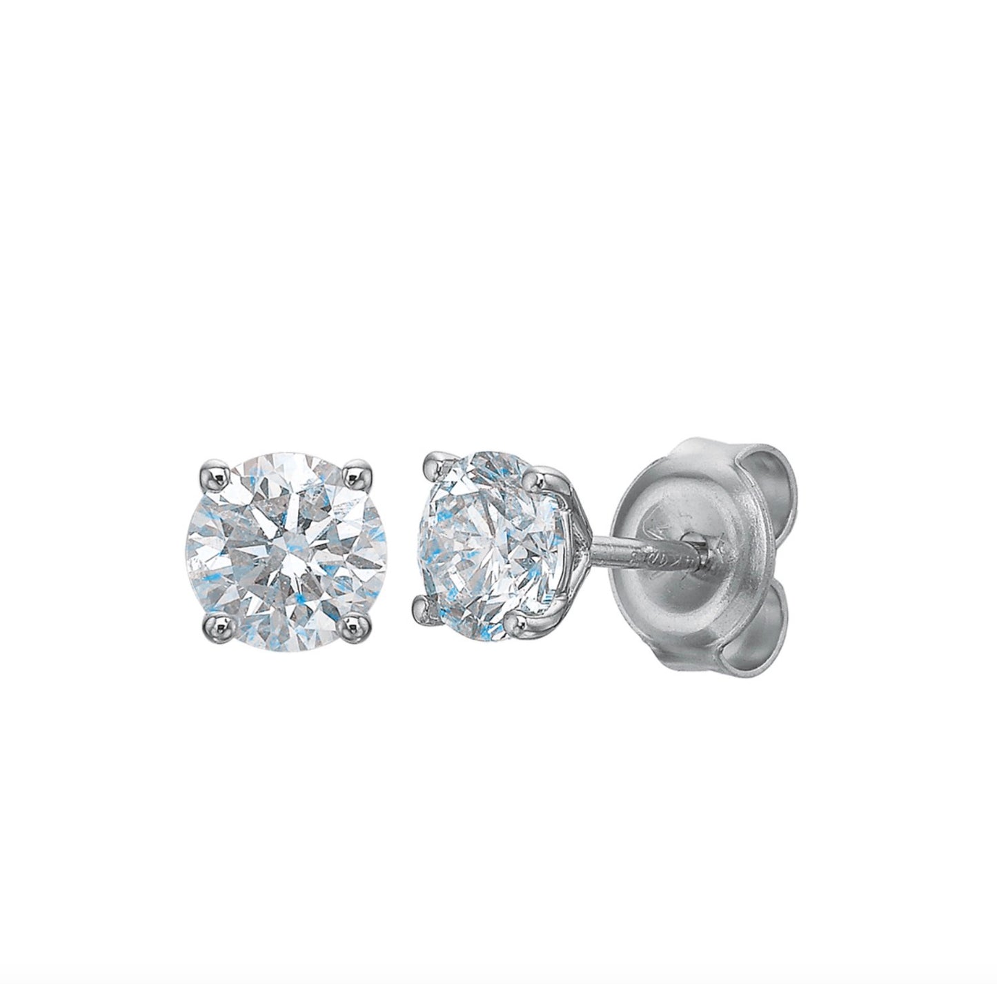 4-Prong Diamond Stud Earrings, 0.40ctw
