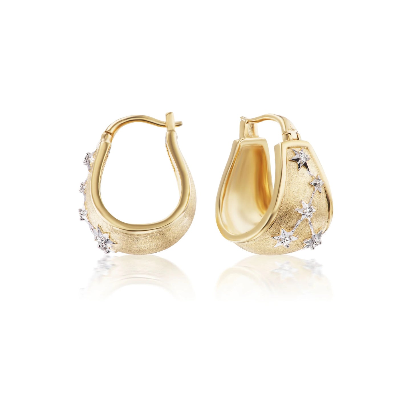 Empress Constellation Hoop Diamond Earrings