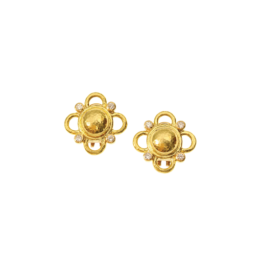 Diamond Earrings with Wire Arches