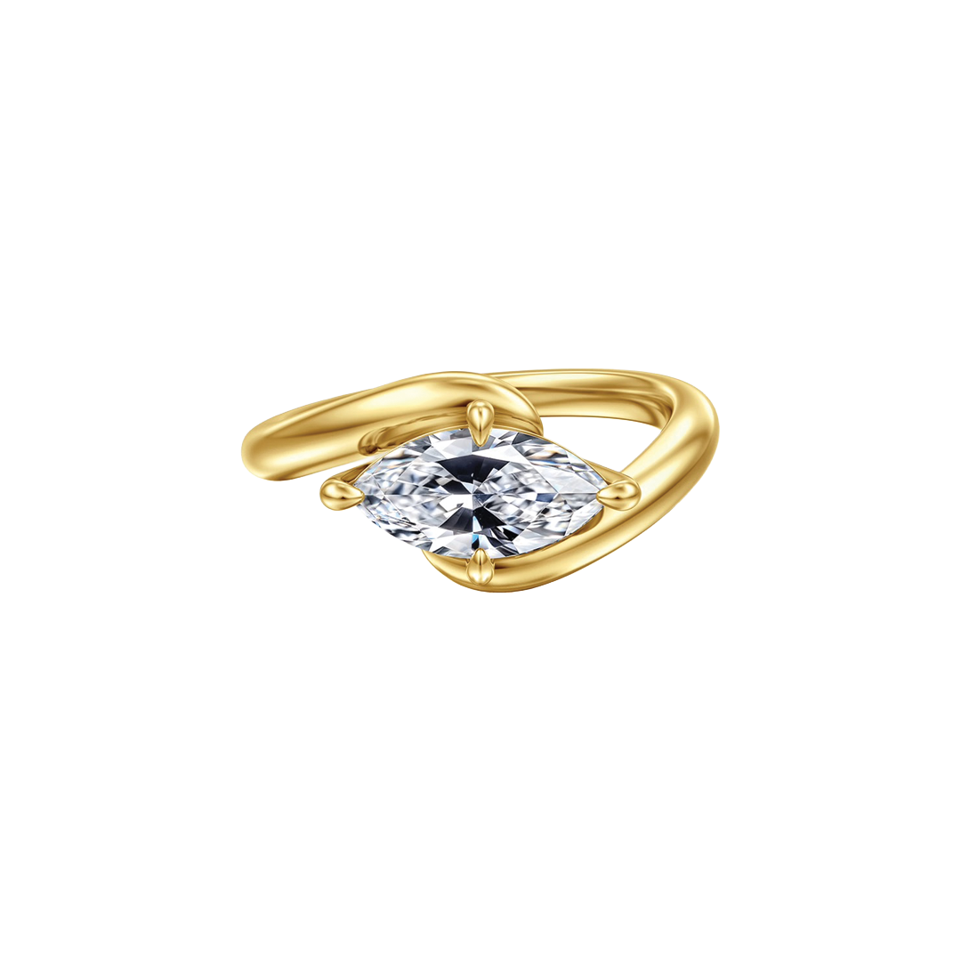 Freye Bypass Solitaire Engagement Ring Setting