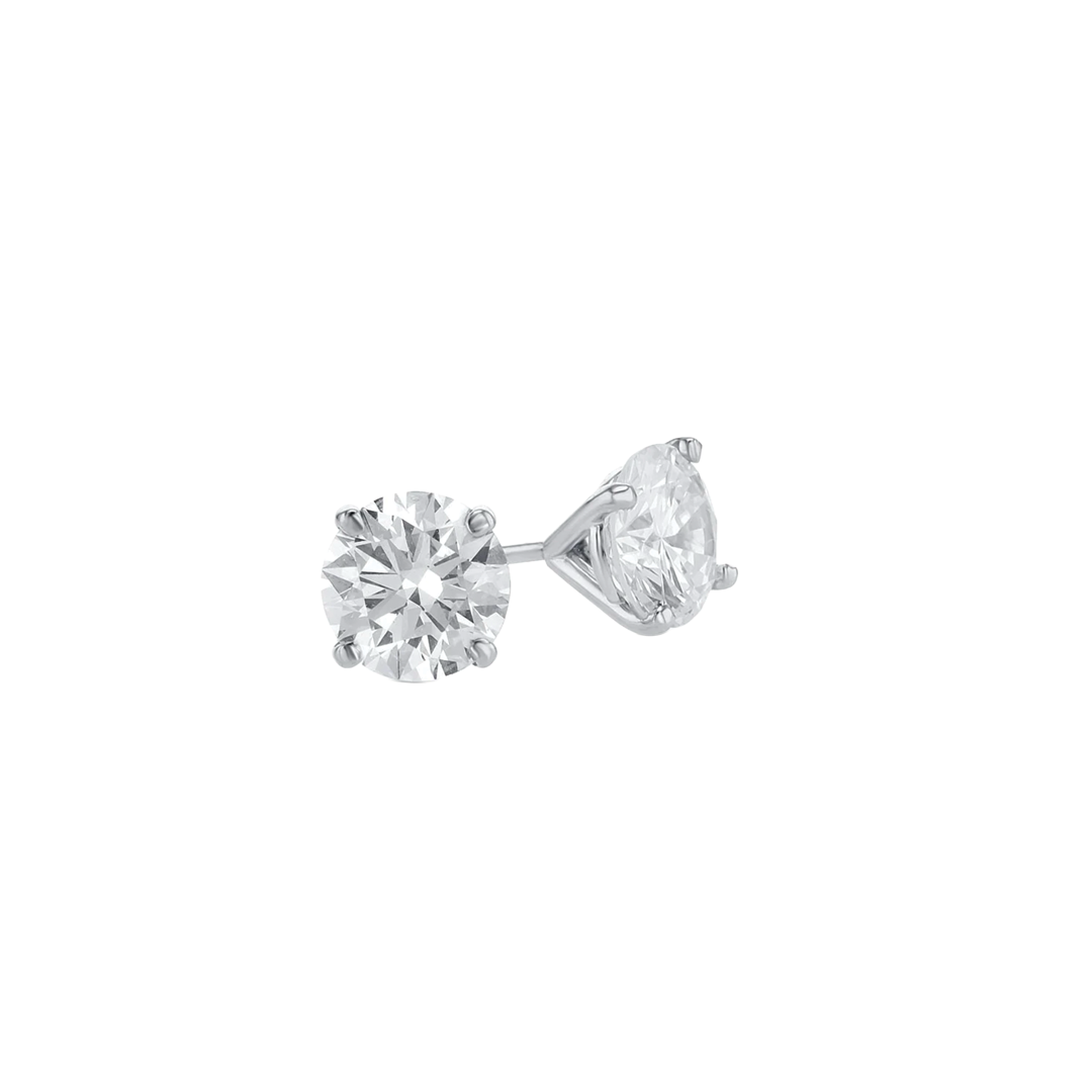 4-Prong Diamond Stud Earrings, 4.00ctw