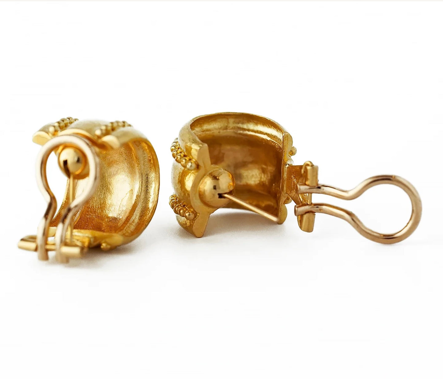 Granulated Amalfi Half Hoop Earrings