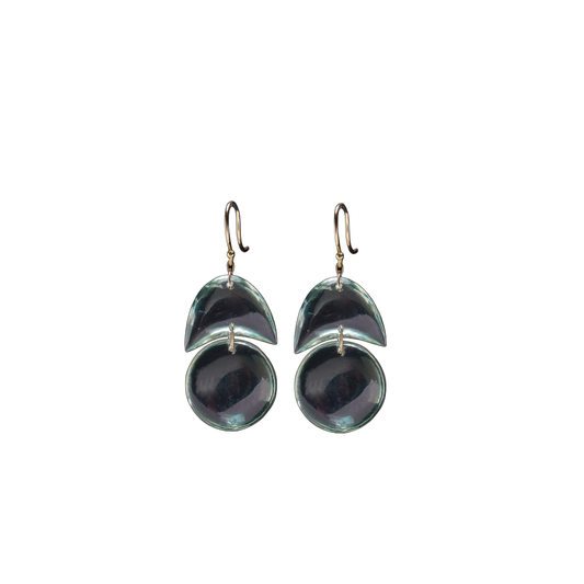 Green Amethyst Tiny Arp Earrings