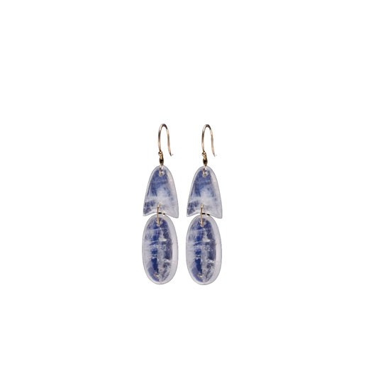 Moonstone Tiny Arrowhead Earrings