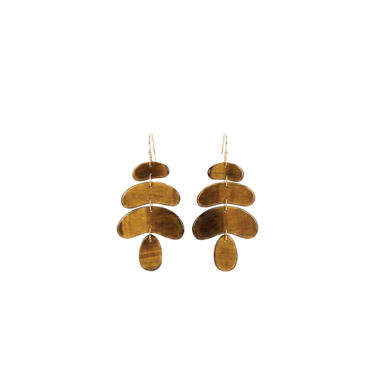 Tiger's Eye Small Totem Earrings