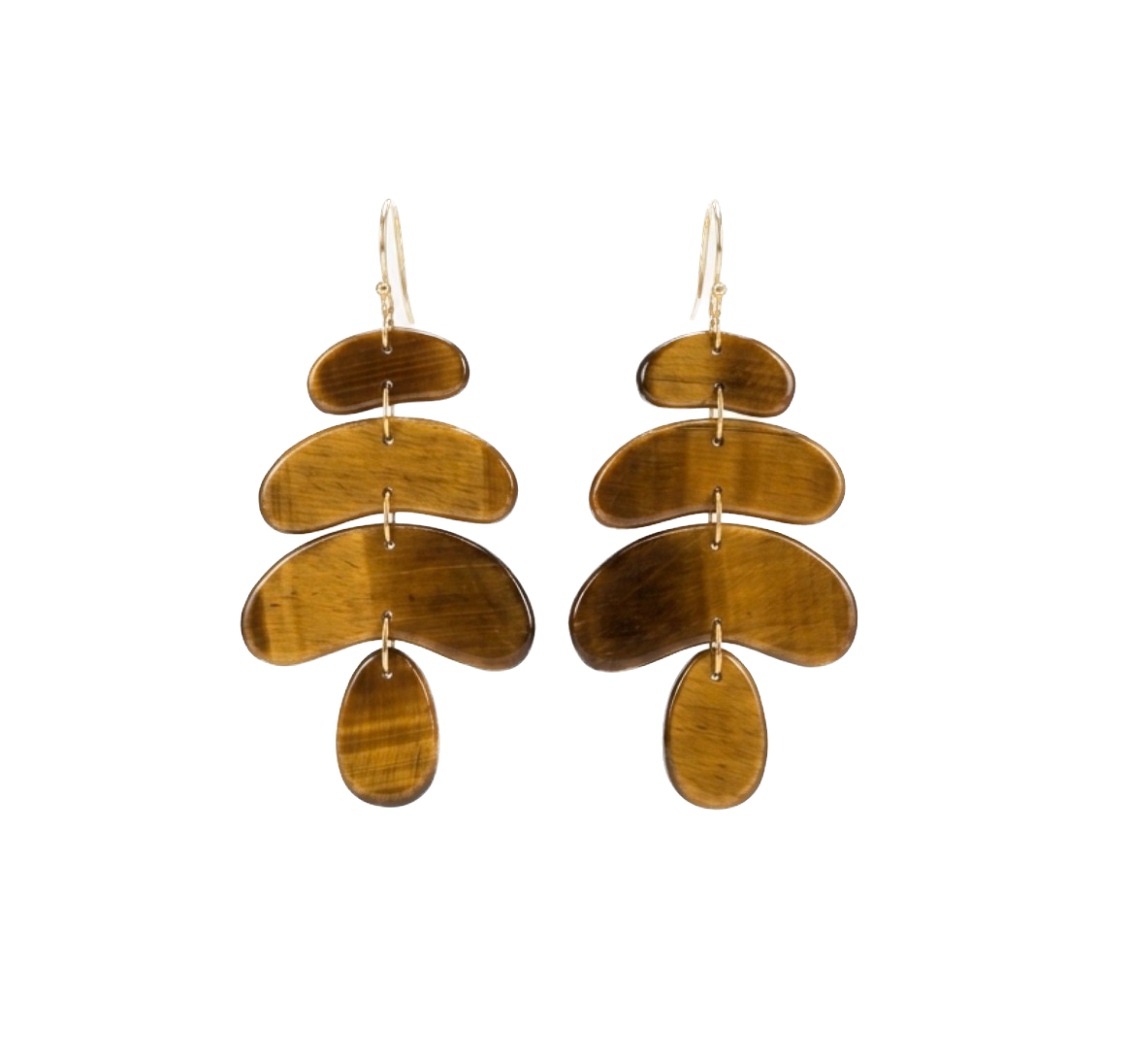 Small Totem Tiger's Eye Earrings