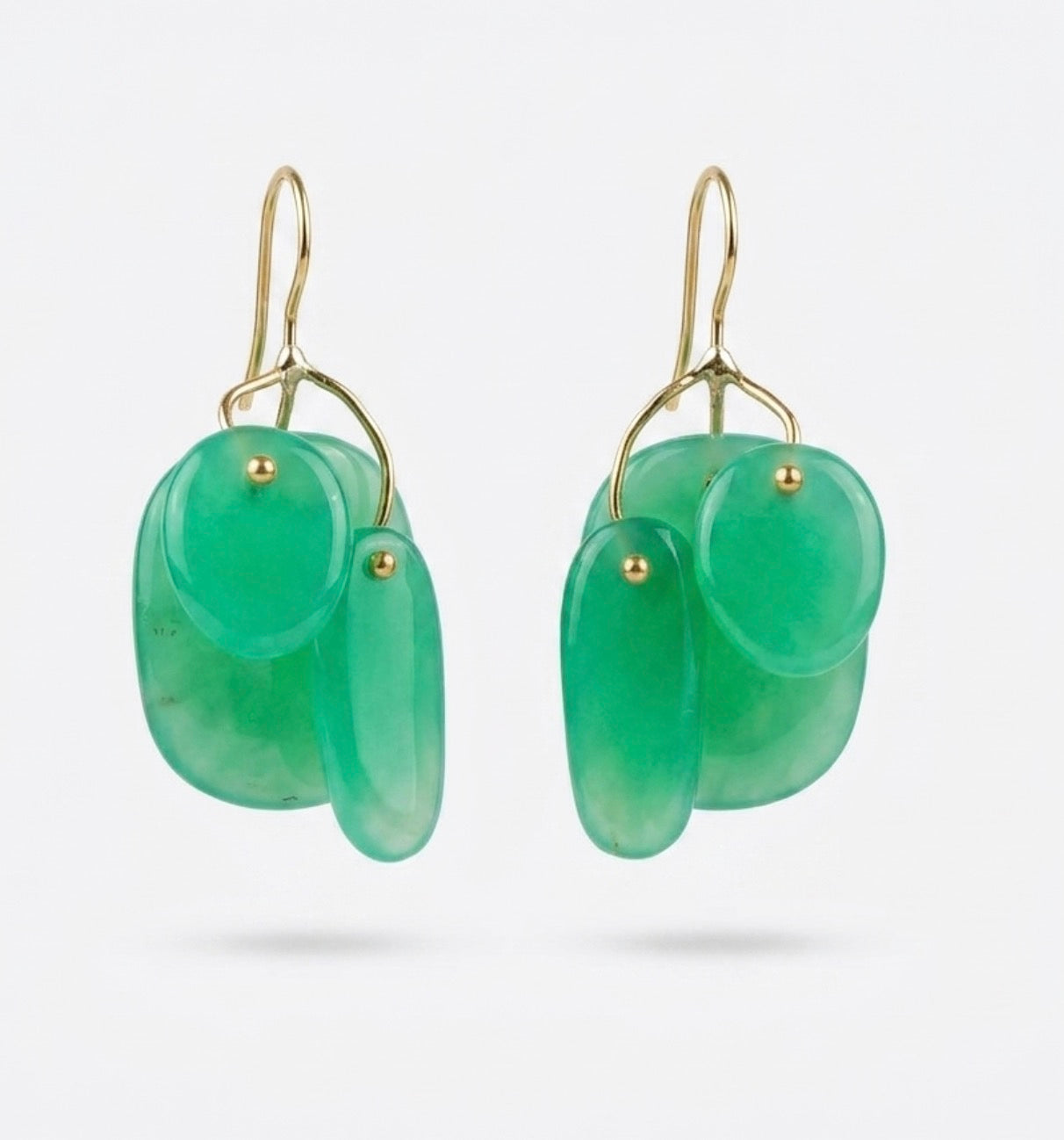Chrysoprase Tiny Mobile Earrings